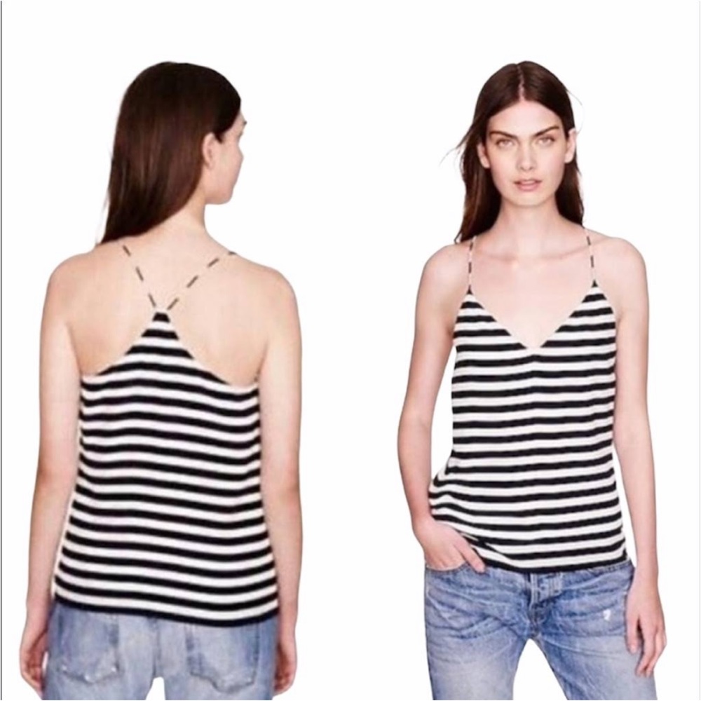 J Crew Striped Racerback Tank